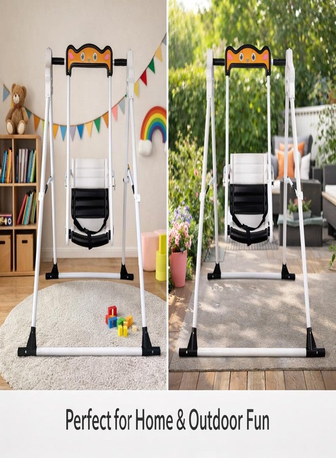 Maanit Garden & School Toy Single Seater Alloy_Steel Swing For Children Babies Indoor Outdoor (Black White), 10 Centimeters, 25 Centimeters - Image 5